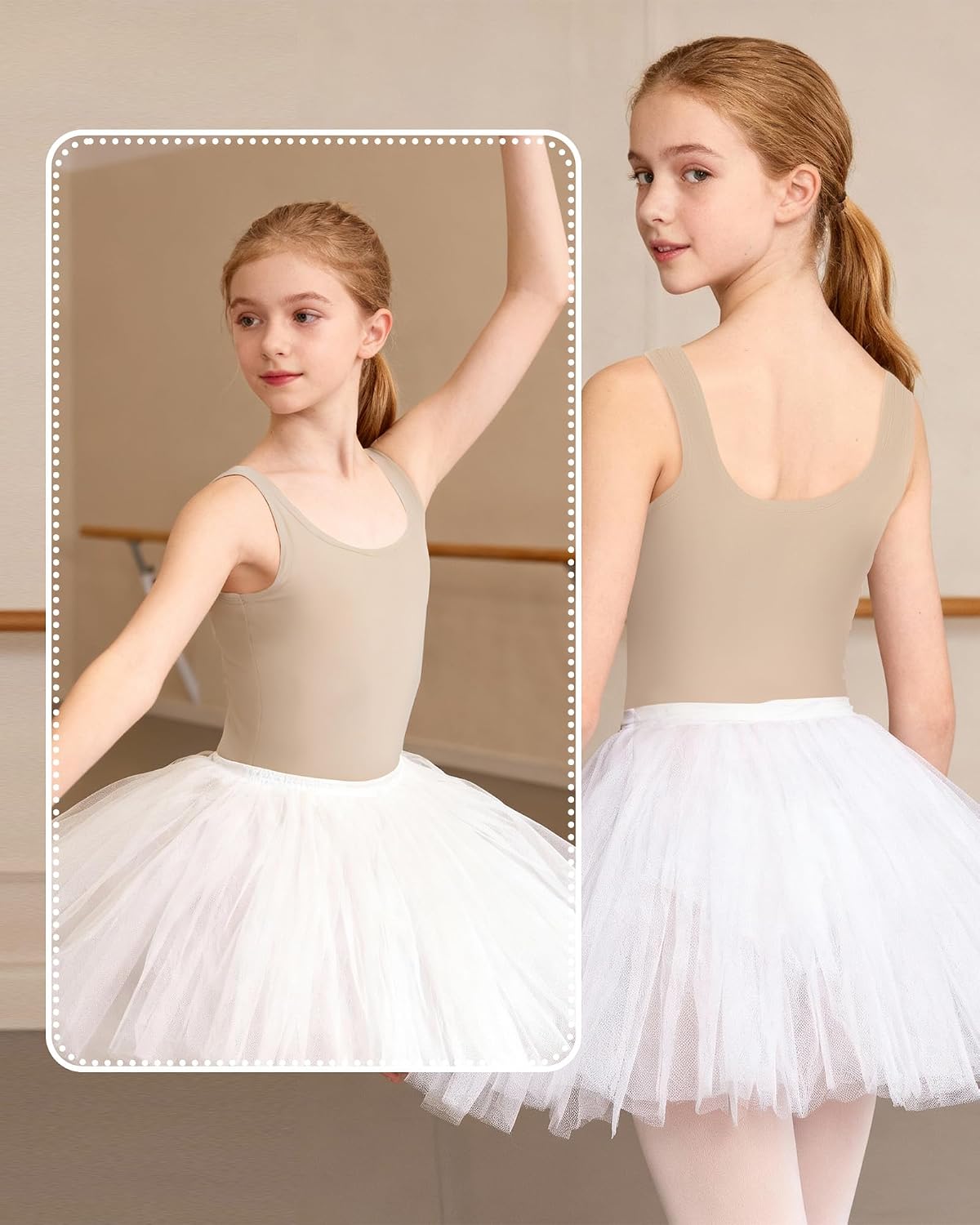 Leotards for Girls, Seamless Ballet Sleeveless Leotard Gymnastics Outsuit Dance Camisole Unitards 3-14 Y