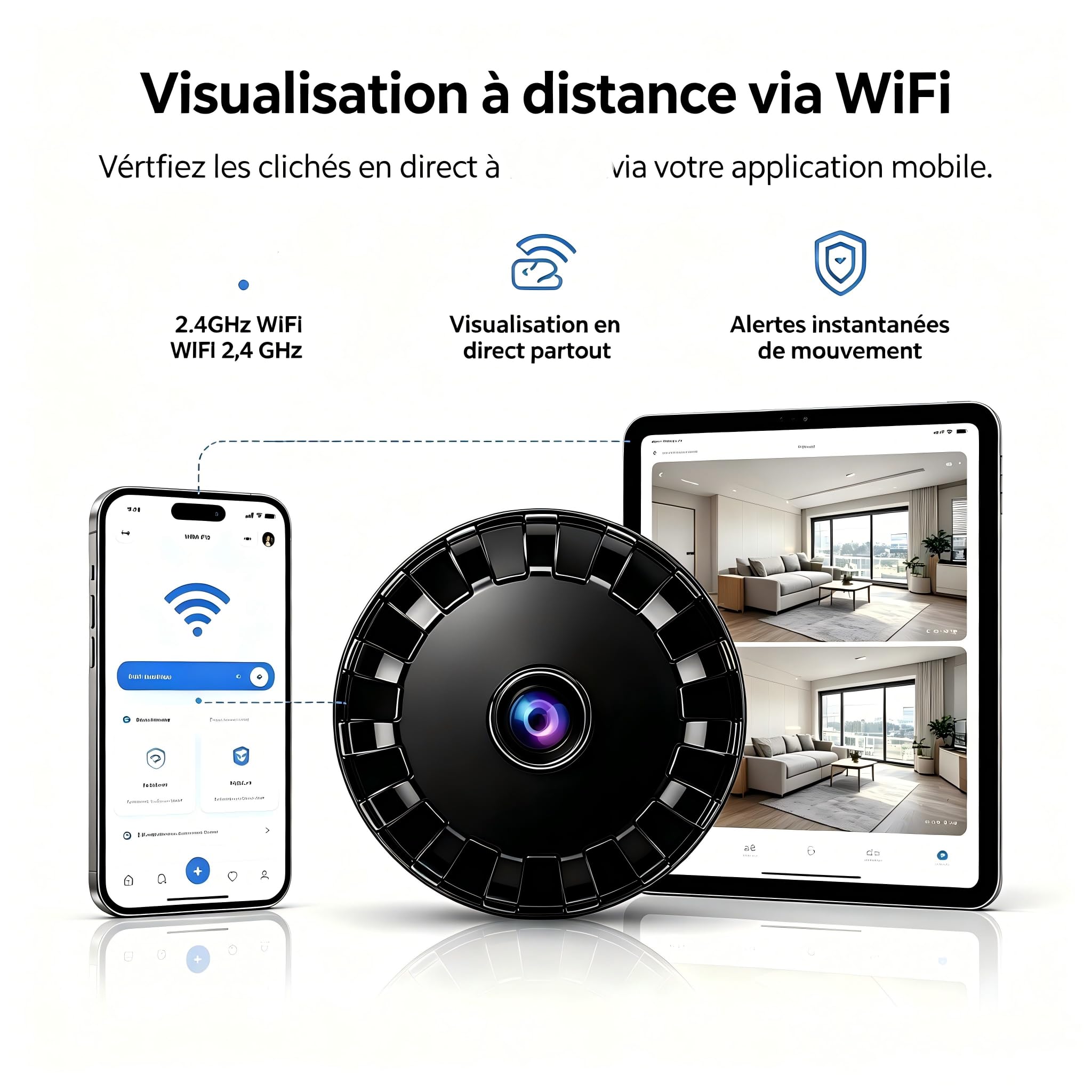 6 PCS Caméra Espion Mini WiFi sans Fil 2026 HD 1080P, Caméra de Sécurité Surveillance Intérieure Extérieure, Vision Nocturne, Application Smartphone pour la Surveillance des Bébés et Animaux X/G2
