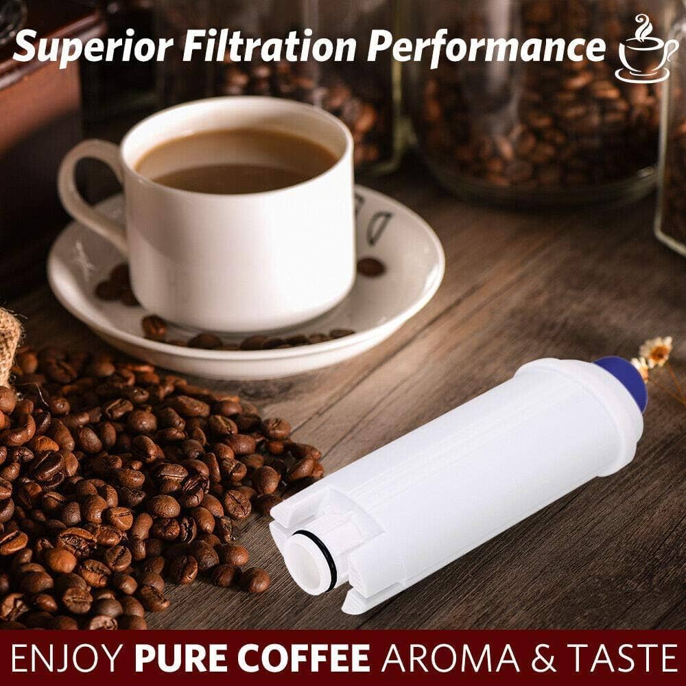 4 Pack Water Filter Replacement for DeLonghi* Filter DLSC002