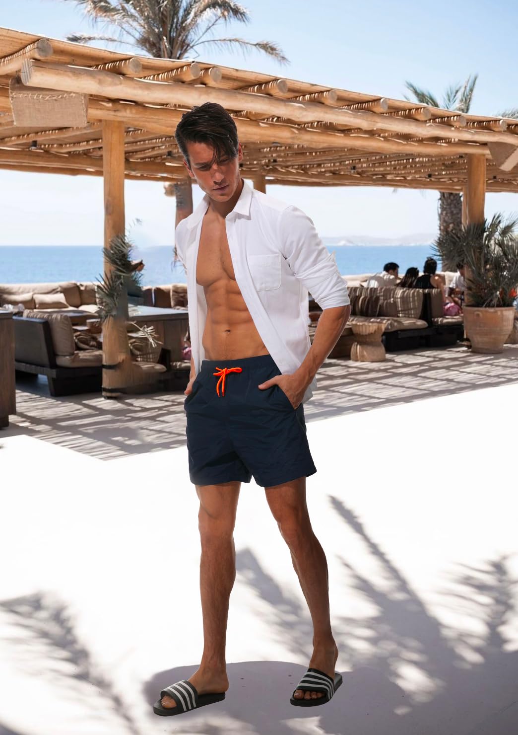 Bañador Hombre Secado Rápido Bañadores Hombre Traje de Baño Estilo Básico Bañadores para Hombre