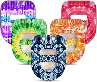 Omnipod 5 Overpatches Waterproof, 20 Pack Pod Pals Omnipod 5 Adhesive Overlay Patches with Stretchable Strap, Breathable and Hypoallergenic, Long-Lasting Medical Adhesive (Tie Dye)