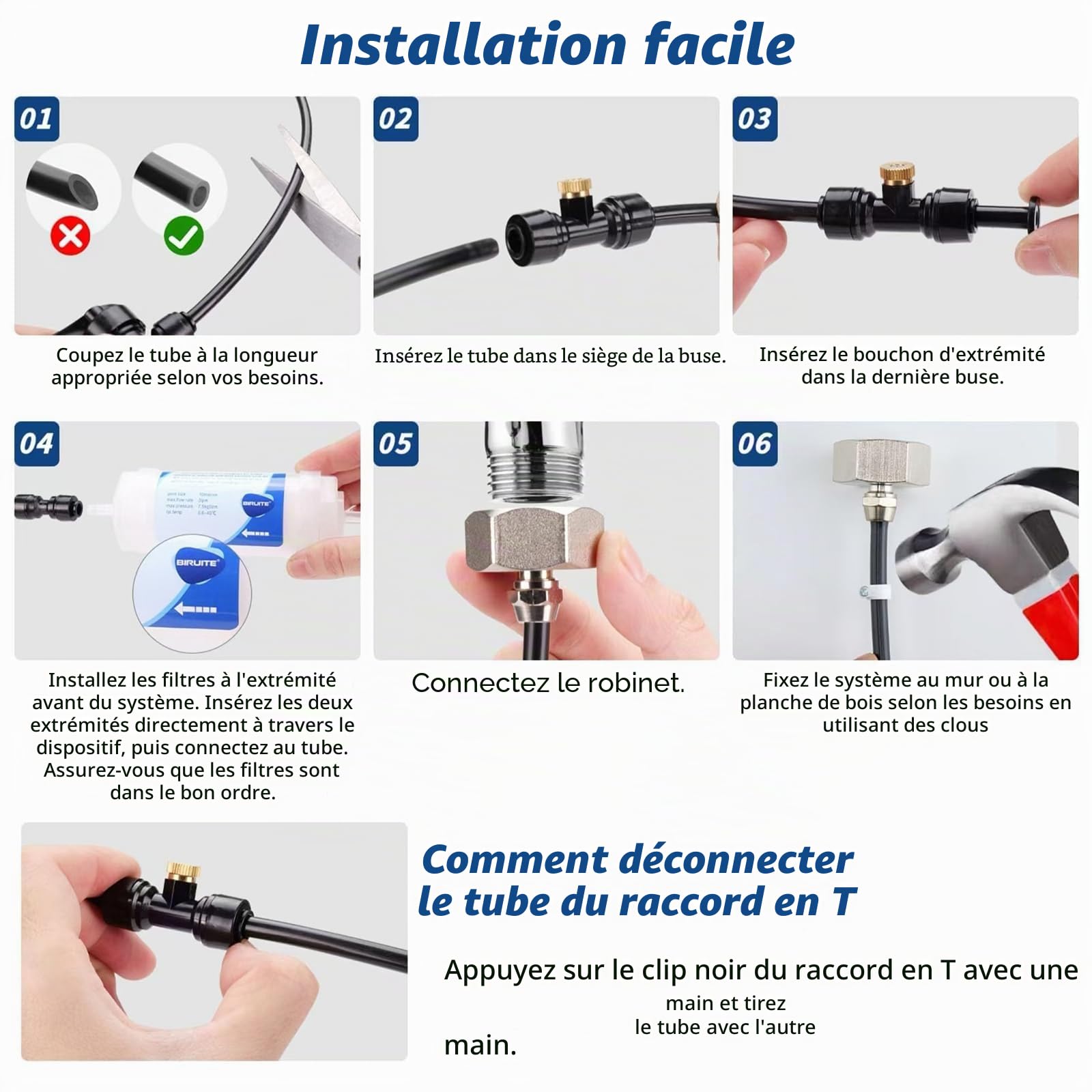 Kit Brumisation Terrasse Extérieur 8/10/15/18M | Tuyau PU Anti-UV, Buses en Laiton, Raccords Étanches avec Filtre à Eau | Système de Brumisation Jardin, Pergola, Parasol et Serre (18m)