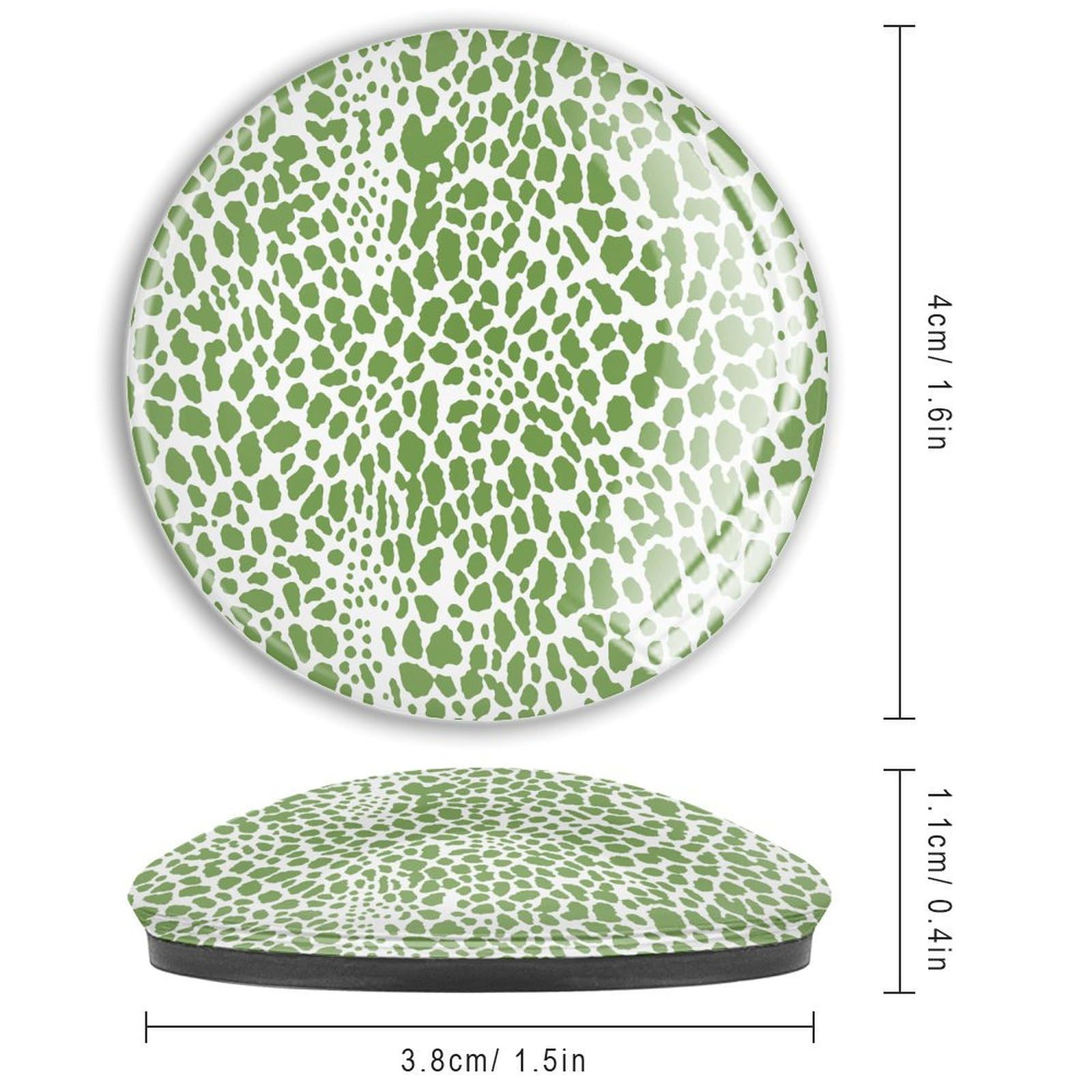 Imanes de vidrio con estampado de leopardo verde para refrigerador, imanes pequeños orientales tradicionales para casillero, cultura, imán de pizarra blanca para gabinete, lavavajillas,