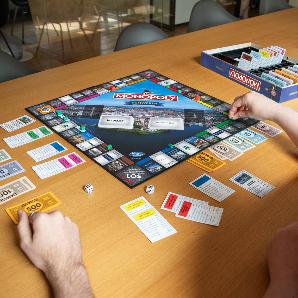 Mononpoly Schwerin Einzelstück – Die offizielle Städte-Edition mit Schloss, Zoo & Co. | Regionales Brettspiel & Geschenkidee für Schwerin-Fans, Familien & Sammler ab 8 Jahren