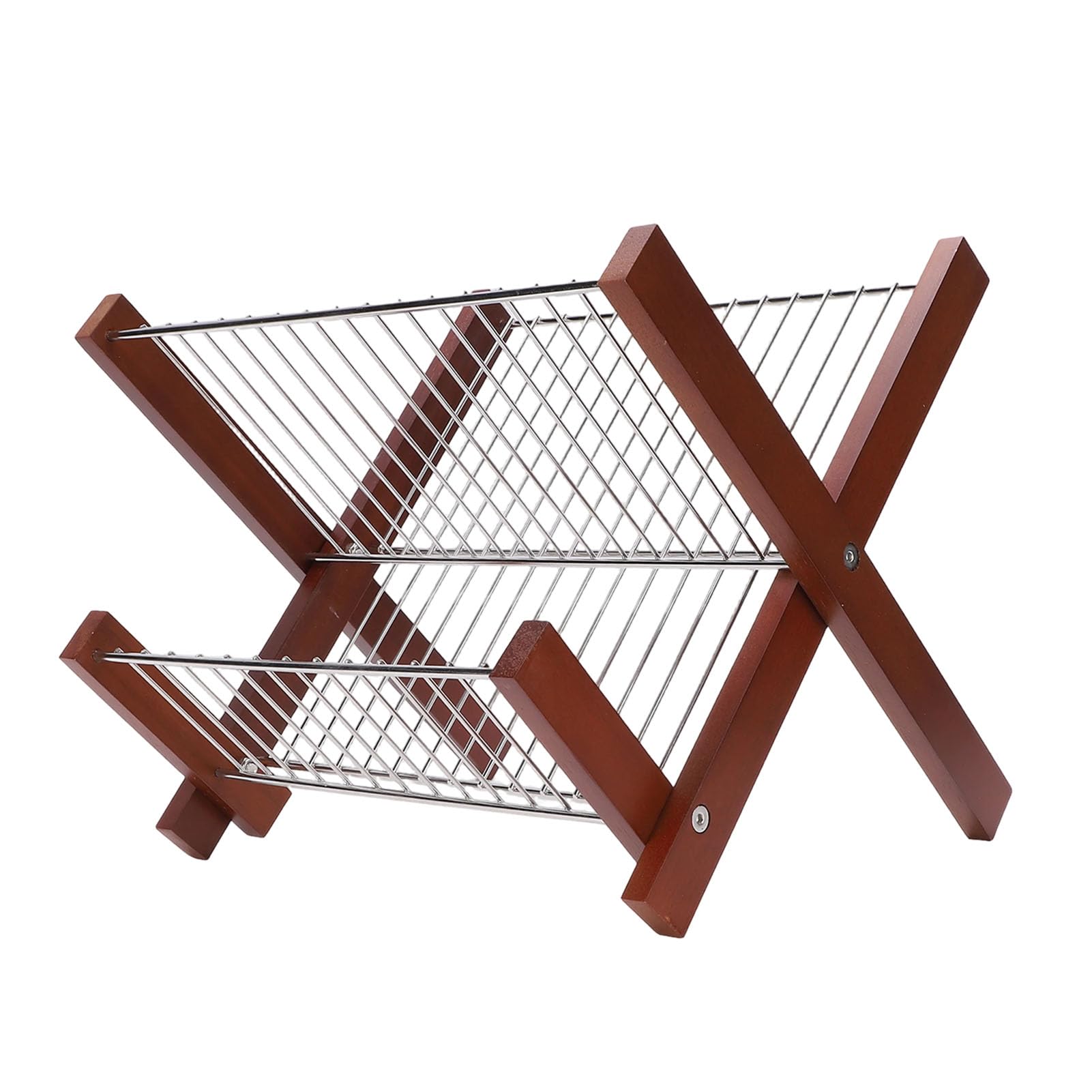 SIXRUN Escurridor de Platos para Encimera de Cocina, Escurridor de Platos de Acero Inoxidable sobre el Fregadero de 2 Niveles Que Ahorra Espacio para Tazones, y Palillos