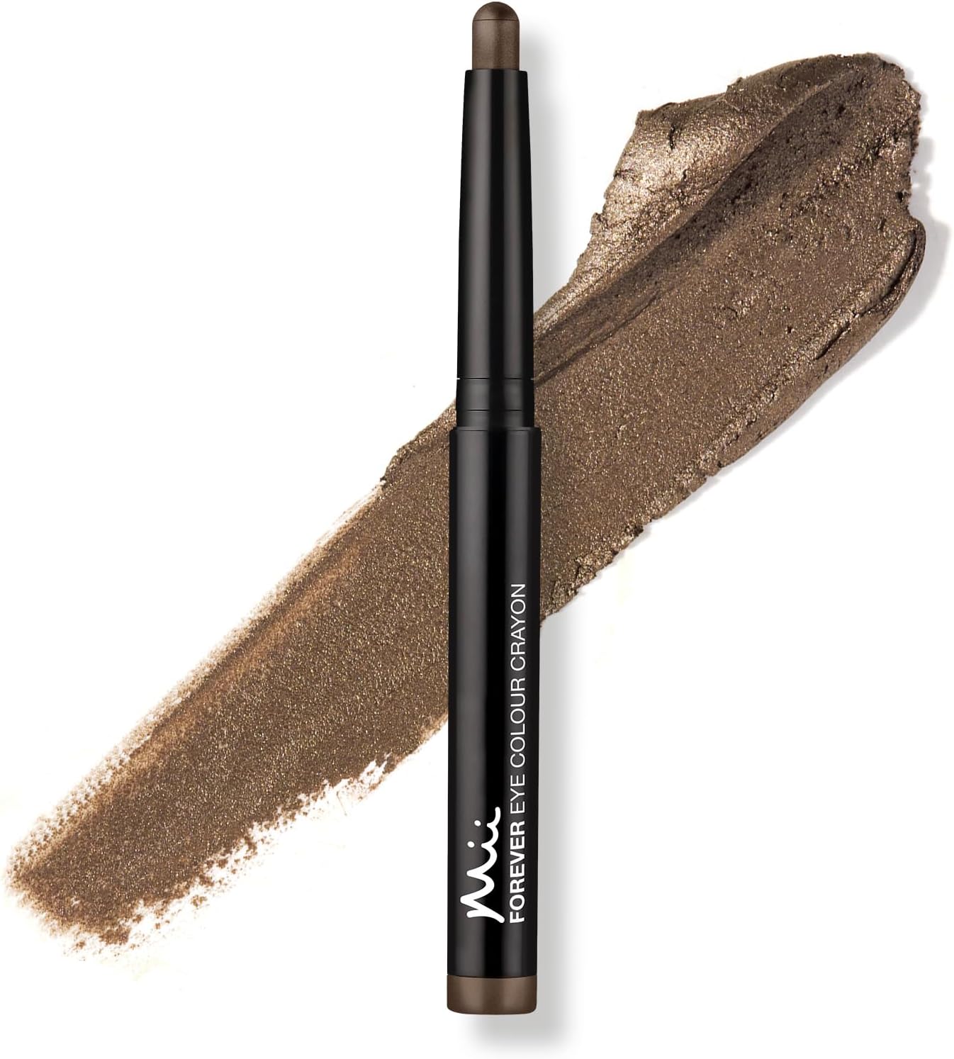 Mii Cosmetics Forever Eye Colour Crayon | Long-Lasting Cream Eyeshadow Stick | Highly Pigmented & Crease-Resistant | Multipurpose to Shape, Define, & Line Eyes | Metallic Antique Brown | Vintage