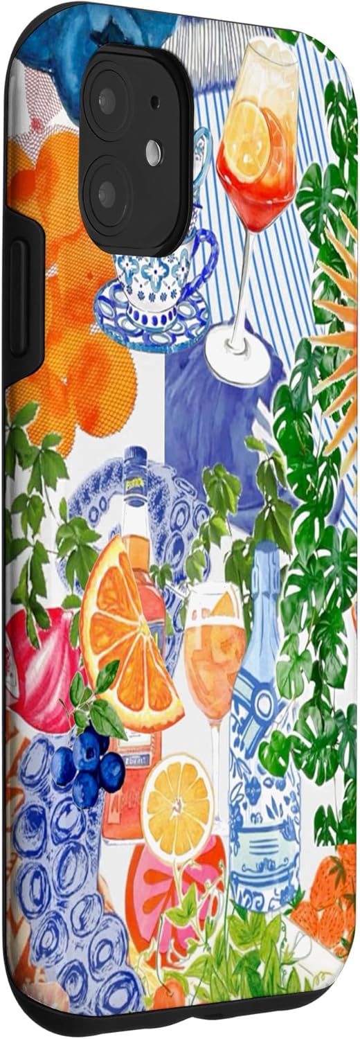 Coastal Summer Italian Mosaic European Preppy Citrus & Berry Case for iPhone 11