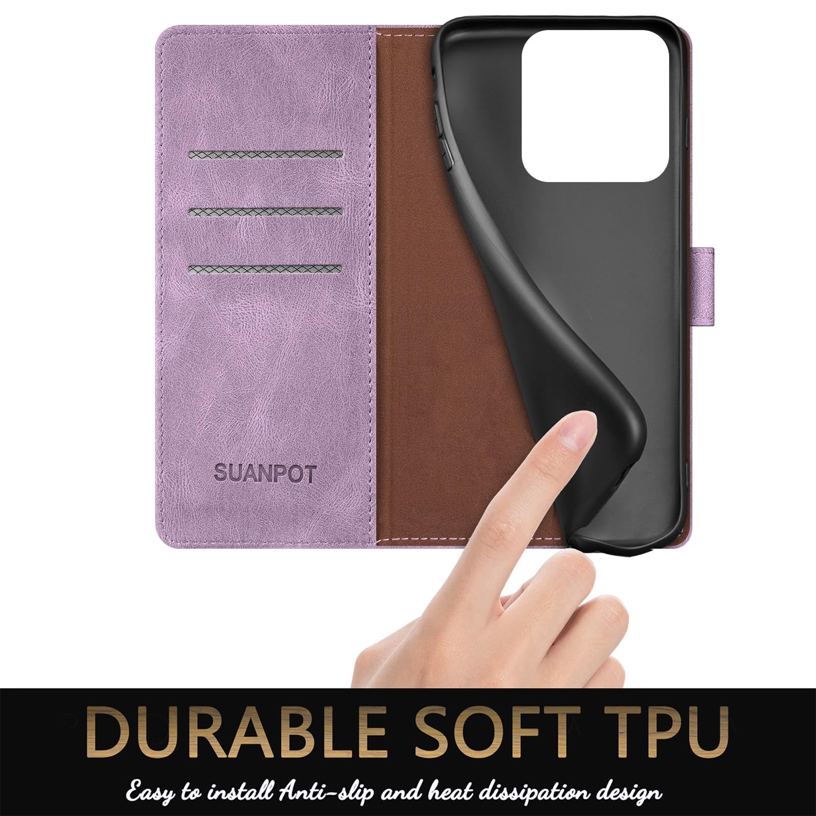 TOUCASA Cover per Xiaomi Redmi Note 12 Pro 5G/Poco X5 Pro, Custodia Portafoglio Cover a Libro in Pelle Flip Case con TPU Antiurto Silicone Bumper, Magnetica, Porta Carte, Kickstand (Viola