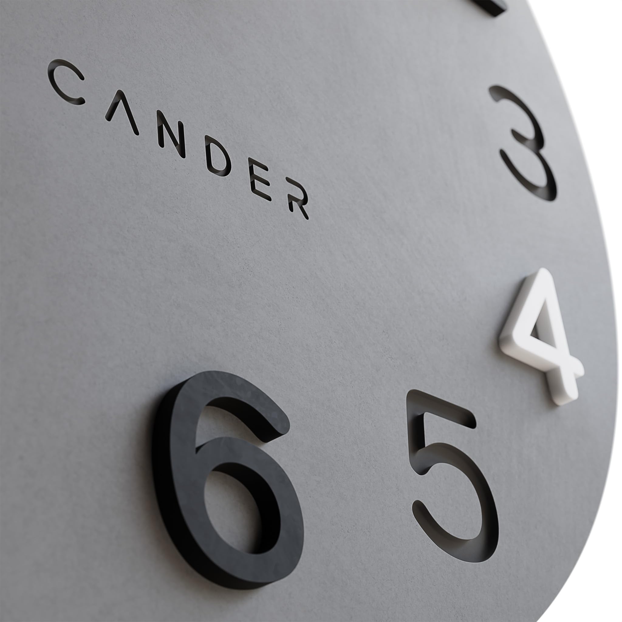 Cander Berlin MNU 2830 C Wanduhr lautlos MDF ohne Tickgeräusche 30 cm analog Wohnzimmer Büro modern Vintage Holzzeiger