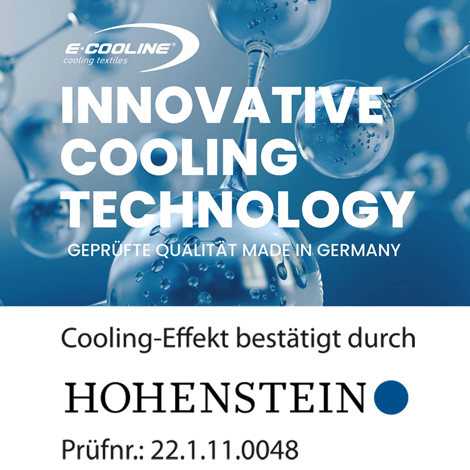 E.COOLINE PowerVital Weste | Kühlweste für Erwachsene | kühlende Weste gegen Hitze | Klimaanlage zum Anziehen - mit Nierenschutz | waschbar