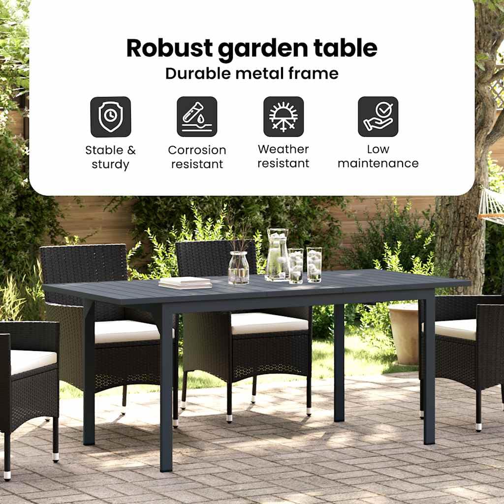 vidaXL Tavolo da Giardino Estensibile per Fino a 6 Persone, con Lunghezza Regolabile 140-180 x 80 x 76 cm, Perfetto per Esterni. Ha Un Design Moderno, è in Alluminio Resistente e ha Una Finitura Gri