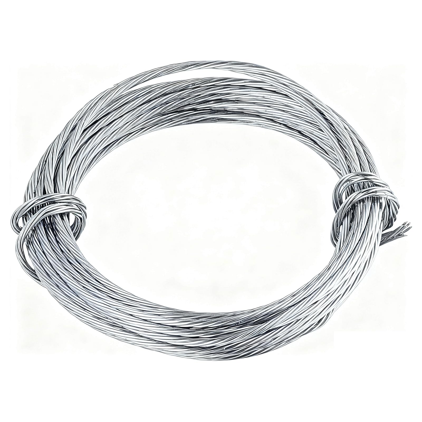HRLORK 65.6 Feet (20m) Metal Braided Picture Hanging Wire - Heavy Duty for Mirrors, Artwork & More