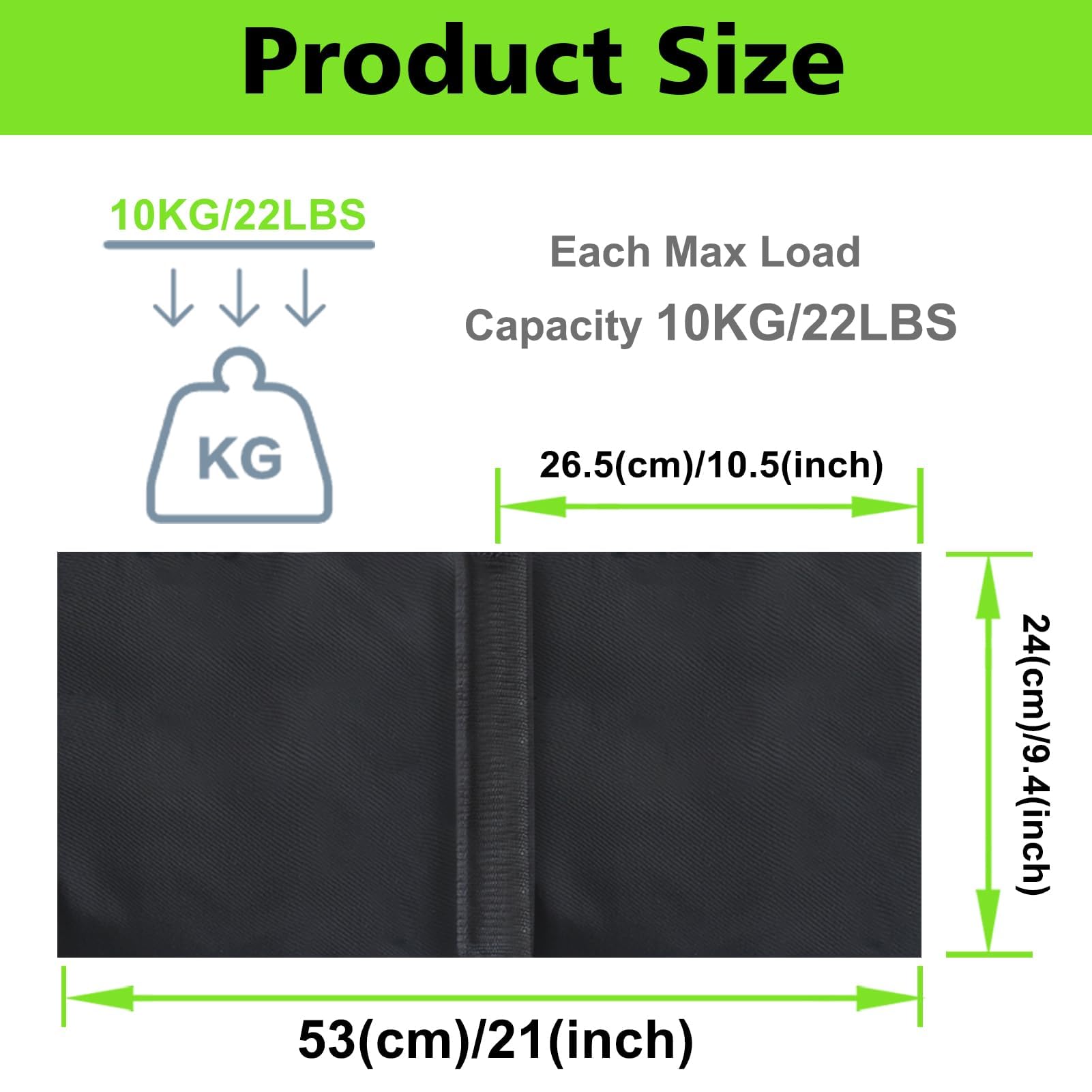 Eurmax USA Photography Sand Weight Bags Heavy Duty Saddlebags for Photography Video Equipments, Backdrop Stand, Light Stand,Photo Tripod, Canopy Tent, Umbrella Base, Fishing Chair,Picnic Table 4-Pack