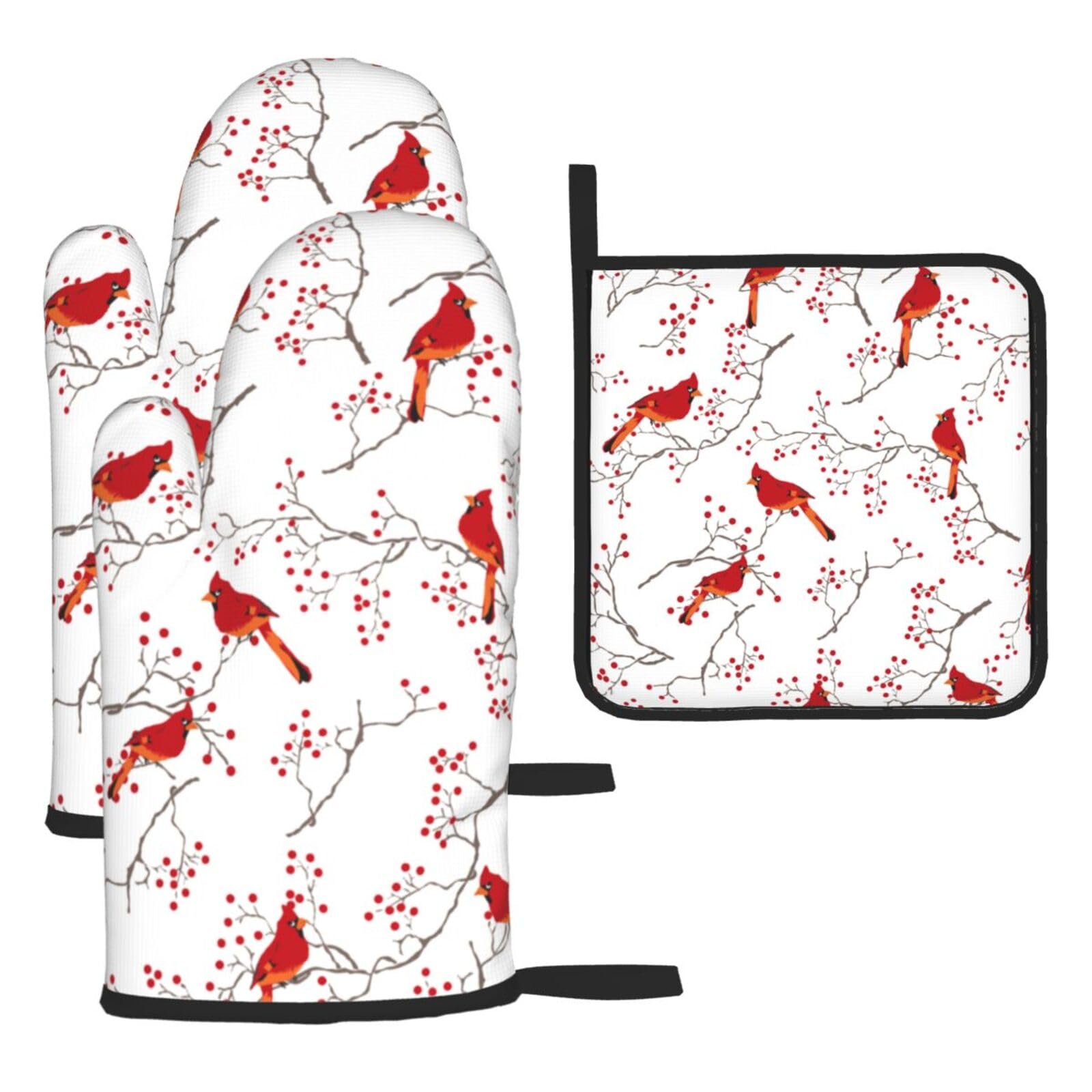 Gants de cuisine Cardinal Bird et maniques anti-chaleur pour le four