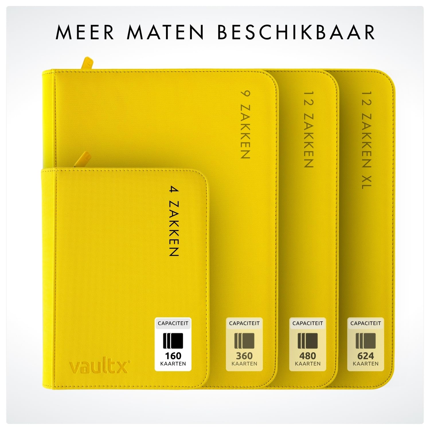 Vault X 4-Vaks Kaartenmap met Ritssluiting, 160 Kaarten, Premium
