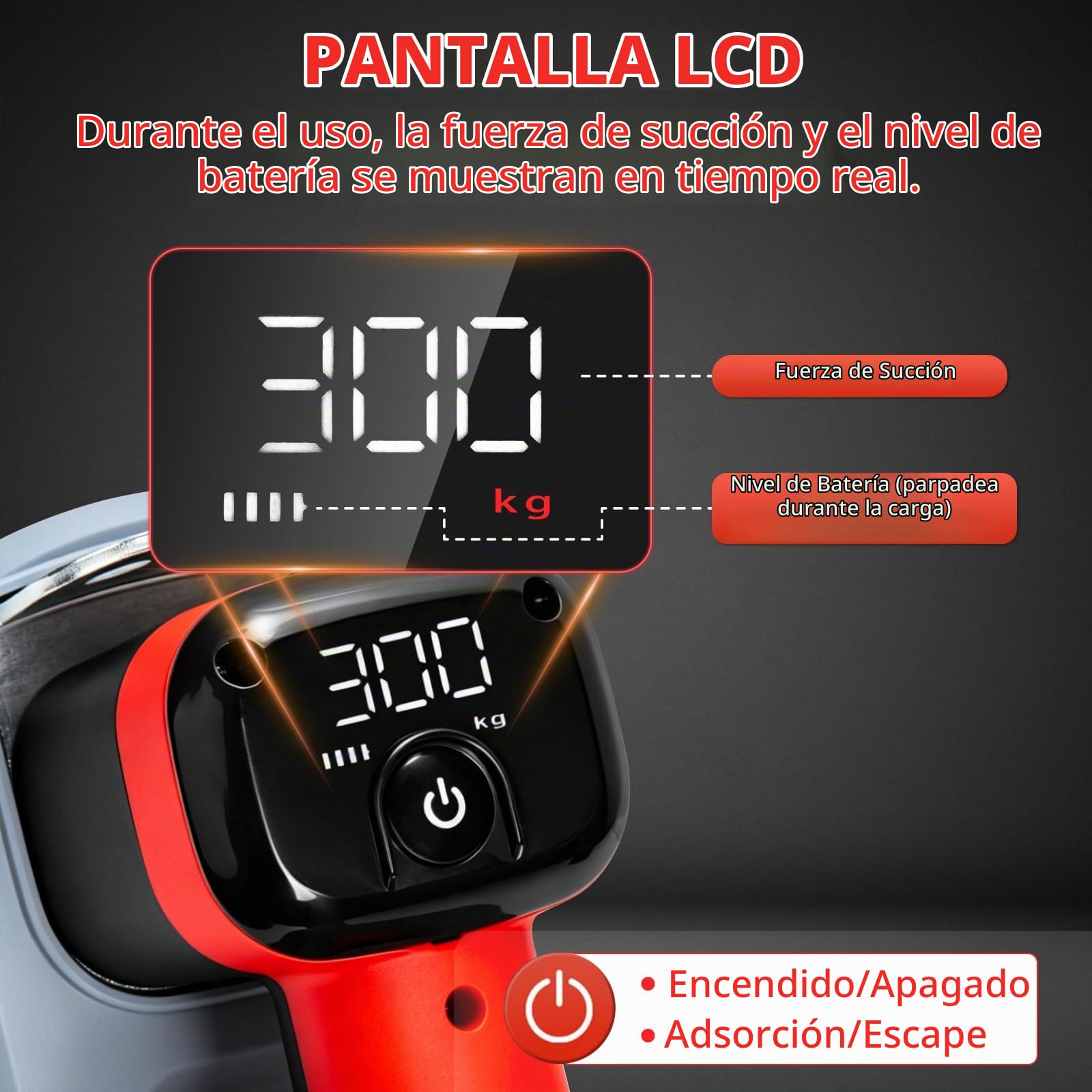 Ventosa para Azulejos Cristal, 300 kg Fuerza Sujeción