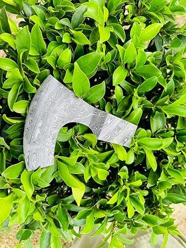 Miniatura 6 de Hacha de diseño de acero de Damasco hecha a mano  Hacha de cortar, hacha de camping al aire libre para división de madera y cabeza de leña