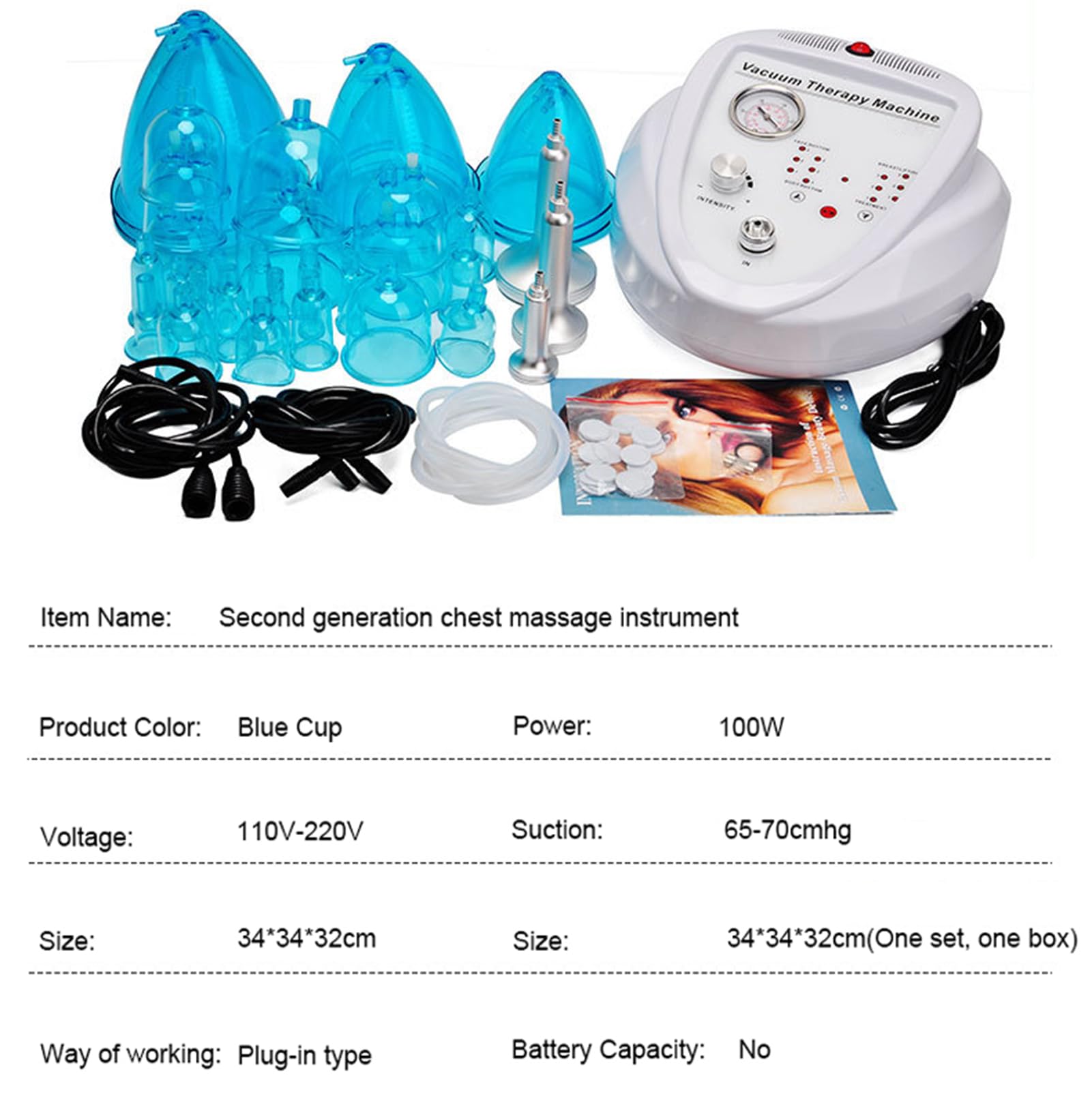 Multifunktionale Vakuummassagetherapiemaschine, Vakuumkratzer -Schröpfen -Therapie -Sets, Einstellbare Saugschuppen -Schröpfen -Sets, Körperbildungsmaschine Mit 30 Tassen Und 3 Pumpen