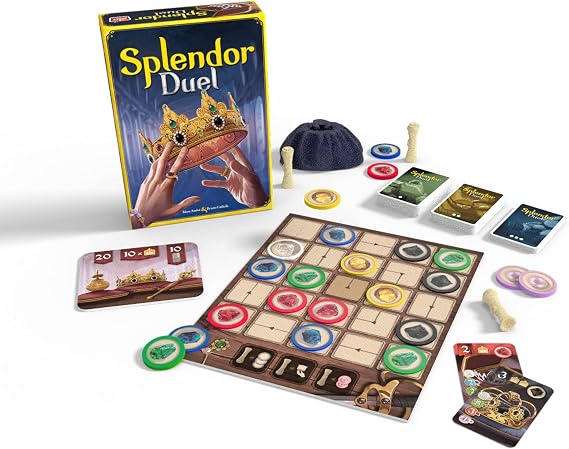 Space Cowboys | Splendor Duel | Board Game | Ages 10+ | 2 Players | 30 Minutes Playing Time, ASMSCSPL2P01EN & Jaipur 2nd Edition | Board Game | Ages 12+ | 2 Players | 30 Minute Playing time
