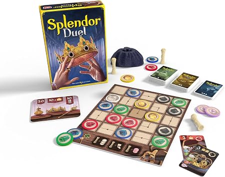 Space Cowboys | Splendor Duel | Board Game | Ages 10+ | 2 Players | 30 Minutes Playing Time, ASMSCSPL2P01EN & Jaipur 2nd Edition | Board Game | Ages 12+ | 2 Players | 30 Minute Playing time