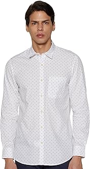 Peter England Men's Printed Slim Fit Party Branded Insignia Full Sleeve Casual Shirt Cotton