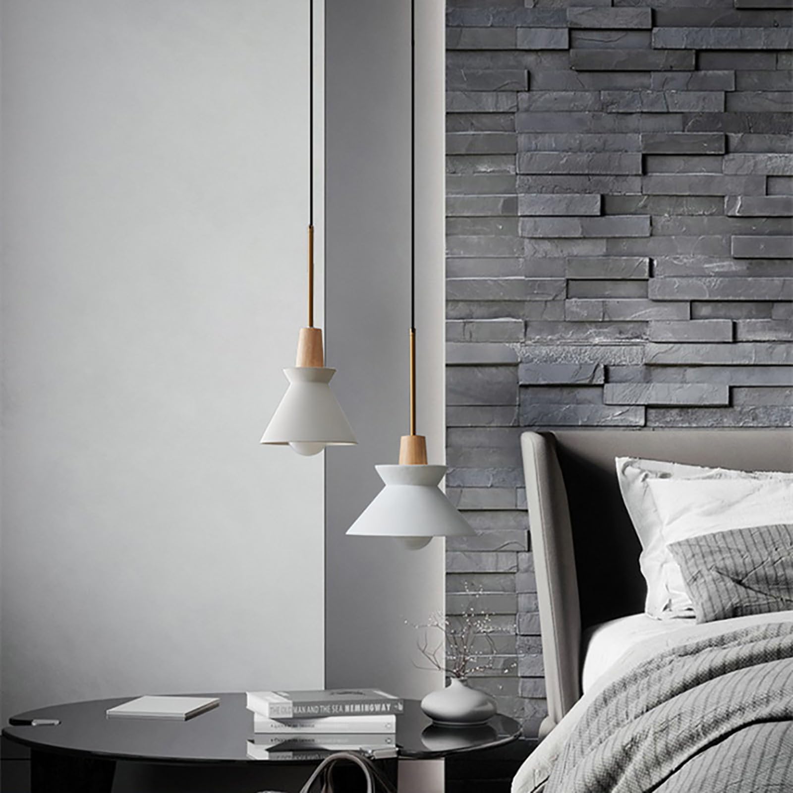 Mini lámpara colgante de hormigón, Moderna, 1 Luz para Isla de cocina, Cemento Industrial, lámparas colgantes modernas E26, accesorio de iluminación para cocina, Bar y dormitorio.