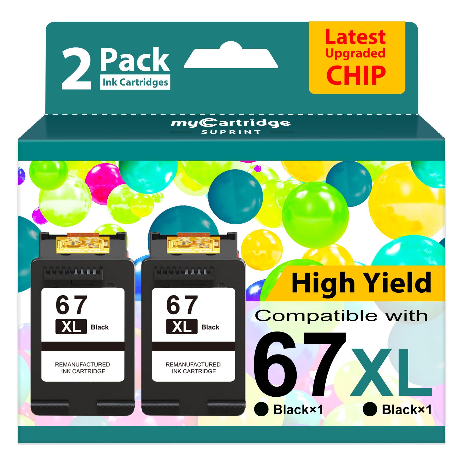 Photo 1 of ***1 opened***
Upgraded Chip 67XL Black Ink Cartridge High Yield Replaced for HP Ink 67