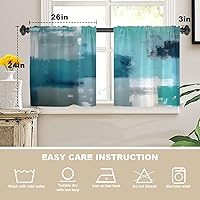 Vista 504 de Cenefas de cocina modernas con patrón de cobre marrón dorado para ventanas, cenefas opacas abstractas de marcas de arañazos y cortinas opacas