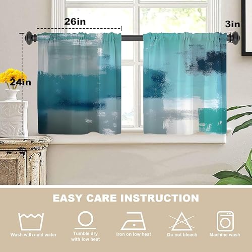 Miniatura 504 de Cenefas de cocina modernas con patrón de cobre marrón dorado para ventanas, cenefas opacas abstractas de marcas de arañazos y cortinas opacas