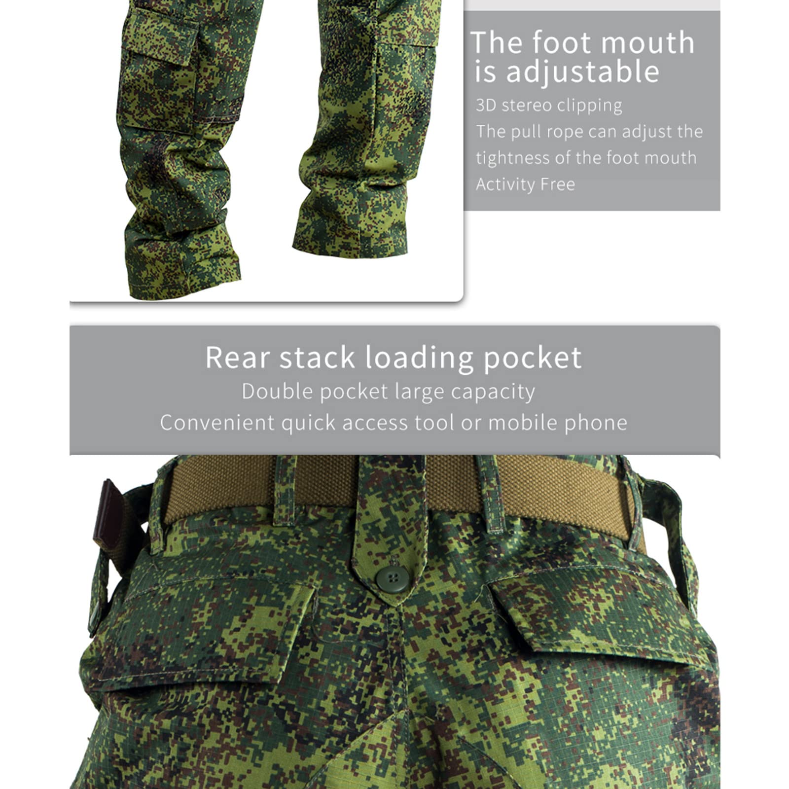 Costumes de combat militaire camouflage pour homme, équipement tactique pour homme, vêtements d'extérieur pour l'hiver, le travail de l'armée.