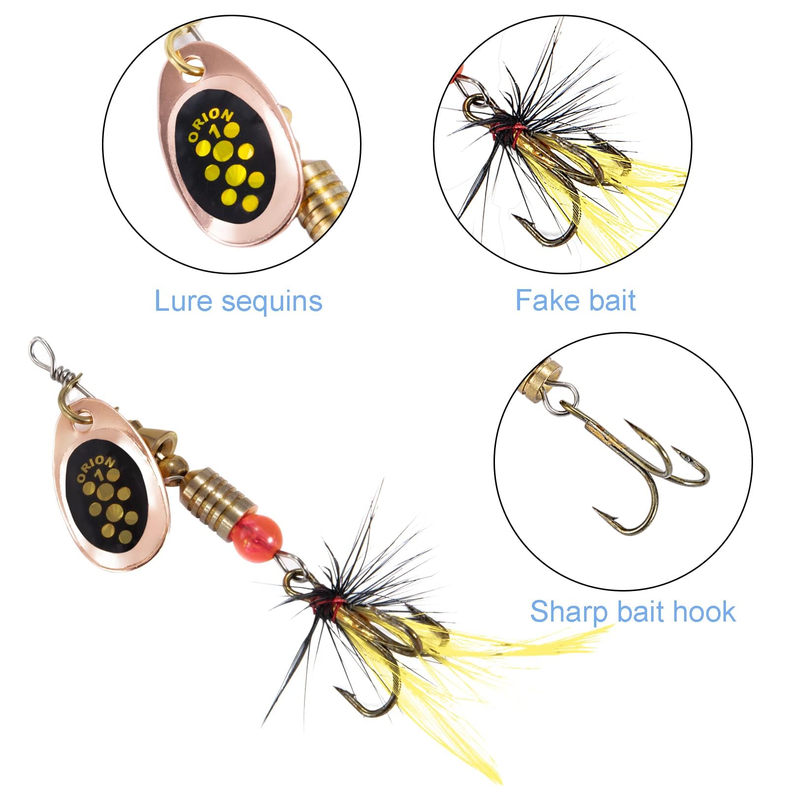 10 Pezzi Esche da Pesca Cucchiaini da Pescas Esche Artificiali Spinning Trota Cucchiaini Pesca Spinning Paillettes con Gancio per Persico Luccio Trota Pesci Bass