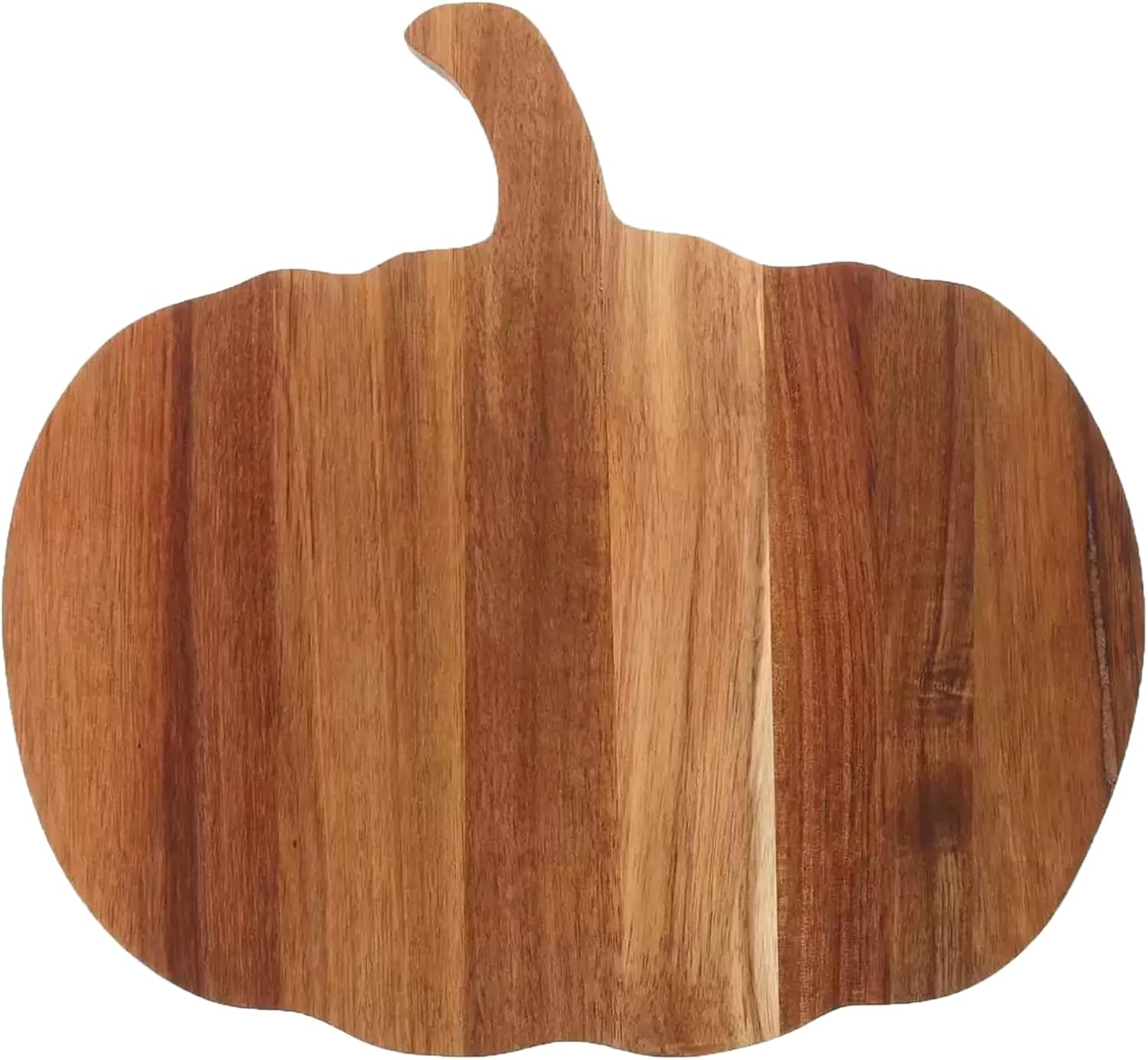 Halloween Pumpkin-shaped Wooden Cutting Board, Acacia Wood, 12"L x 13"W ​​Charcuterie Board, Halloween Kitchen Decor