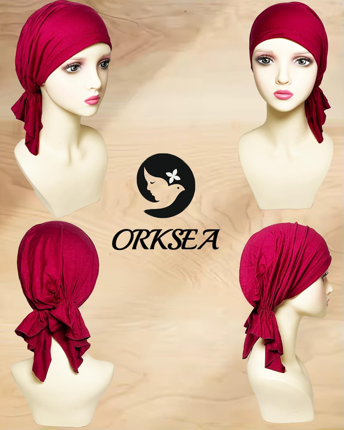 Chemo Headwear for Women Pre-Tied Head Scarf Slip On Headwraps Soft Turbans Cancer Hats Beanie Coverings Scarves - Image 2