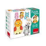 Goula - Puzzle magnético animales granja, Puzzle de madera a partir de 1 año