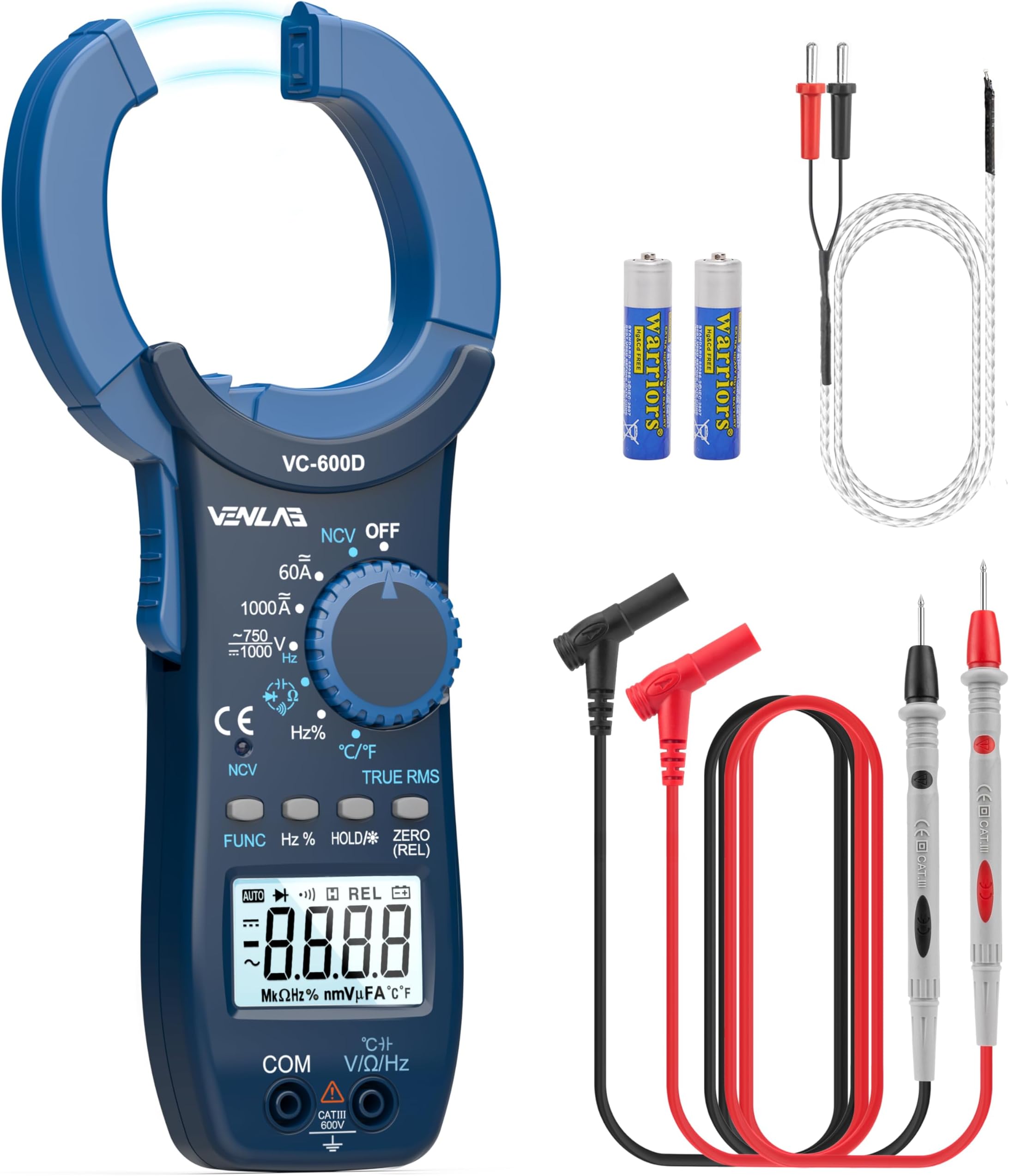 TECPEL DCM-043 Digital AC/DC clamp meter, clamp transmitter, high ...