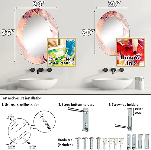 Vista 9 de Encounters at Redend Point I- Vanity Mirror, Bathroom Mirrors, Wall Mirrors for Living Room, Bedroom - Round Mirror - Large 24'x24', 32'x32