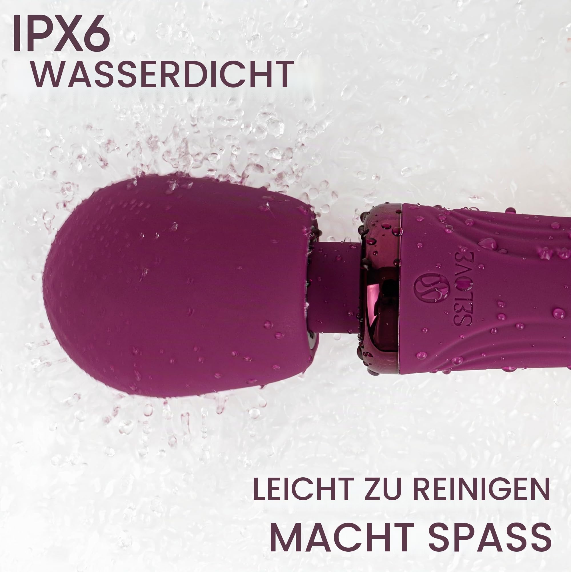 SELOVE Massagestab Vela Wand Vibrator – Leistungsstark, Flexibler Hals – Aufladbares Massagegerät für tiefe Ganzkörper- und Intimmassagen (Deep Purple)