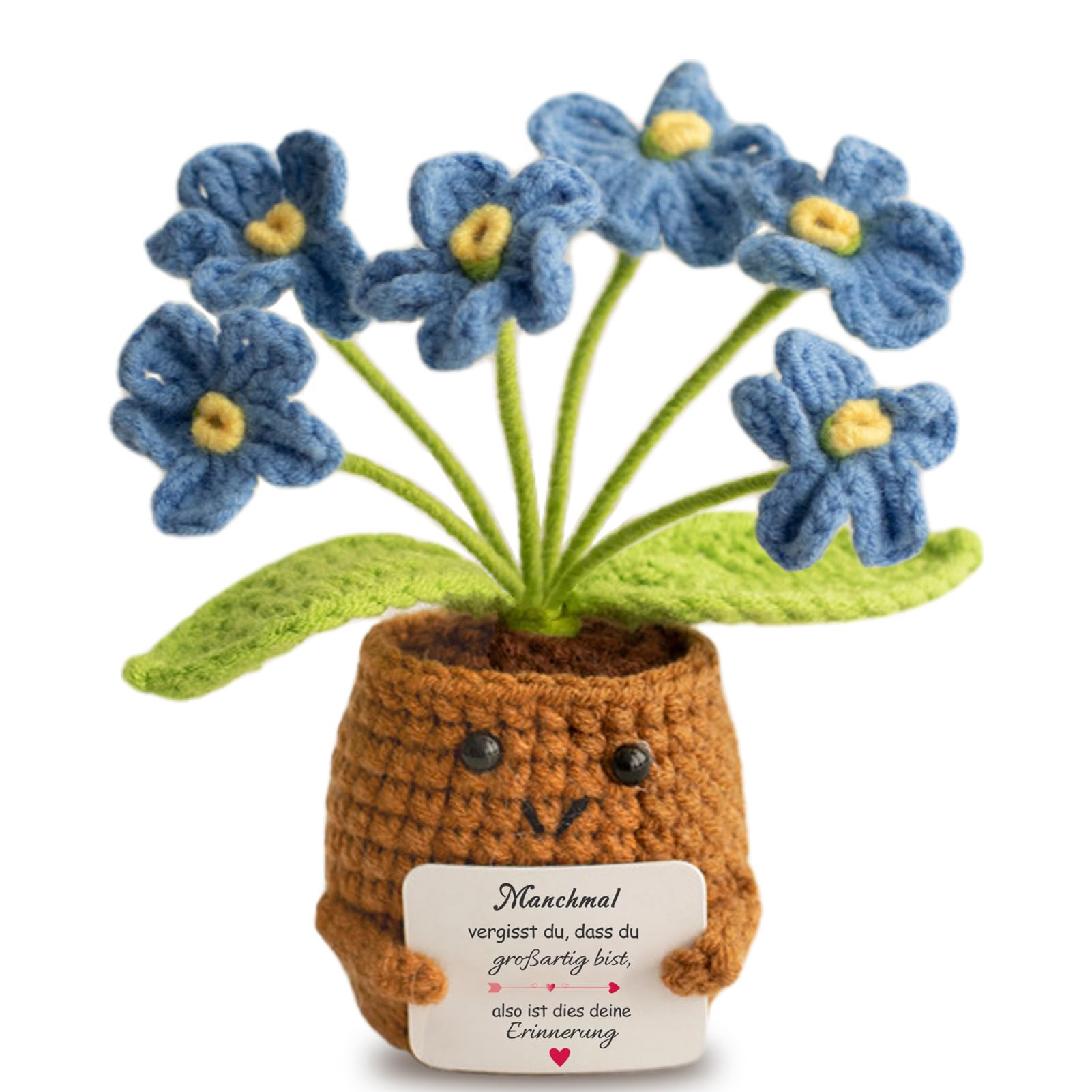 Aruigu Geschenke für Frauen Freundin,Geschenke für Mama,Für Schwestern,Positive Kartoffel Deutsch Ersatz Serien Gehäkelte Geschenke,Inspirierende Geschenke für Kollegin Ehefrau