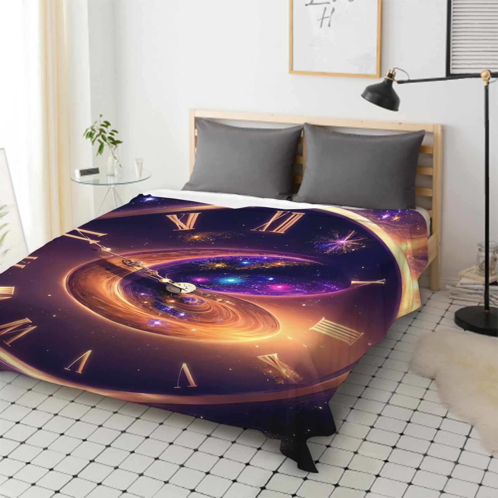 Manta de Franela Geométrico 180x200 cm Manta de Franela de Microfibra Sueño Manta de Felpa Suave para Sofá Cama Manta Polar Invierno Gruesa y Esponjosa Caliente