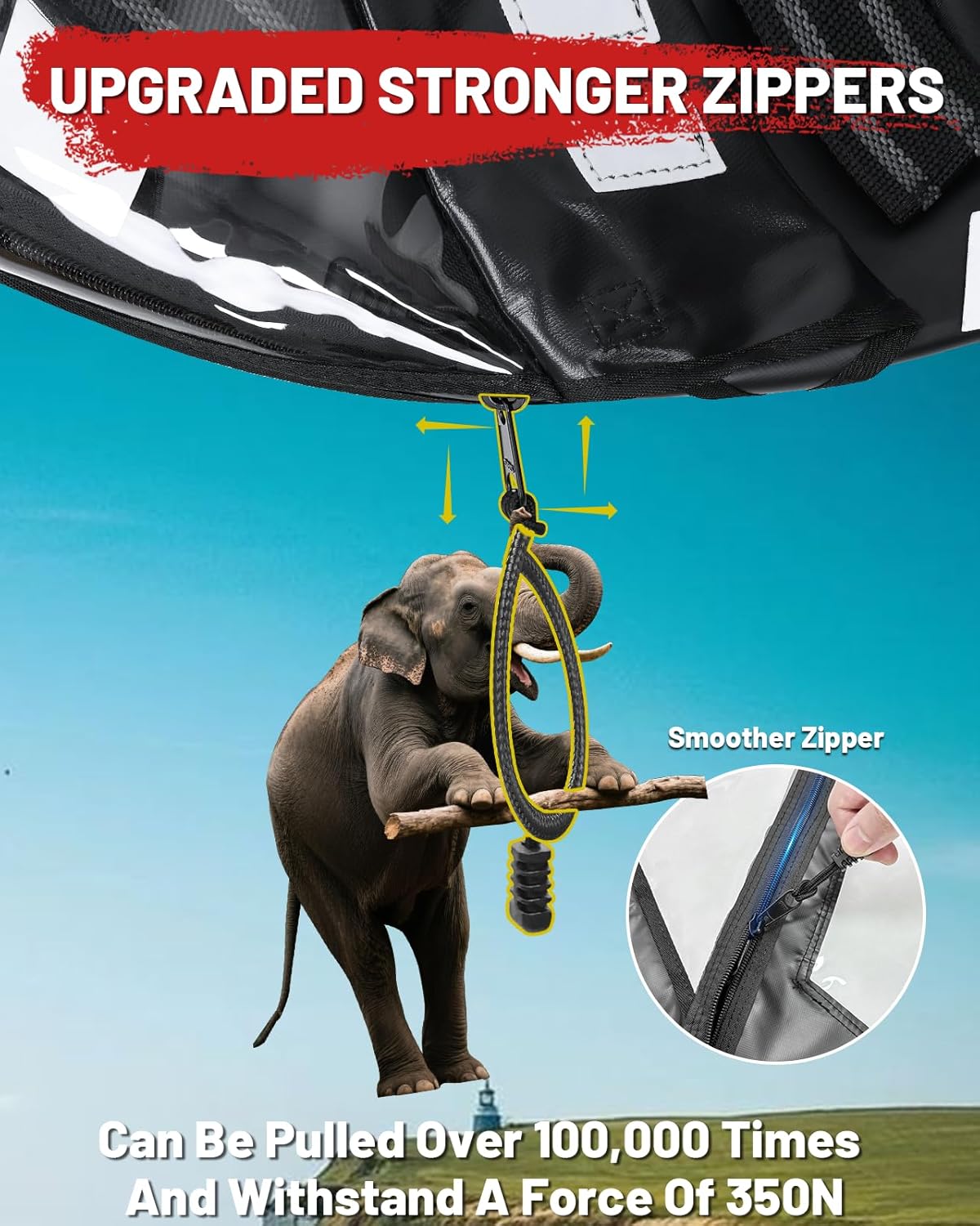 StarknightMT Zforce 950 Soft Upper Doors, 3rd Gen Upgraded Zippers Zforce Cab Enclosures Upper Windows Compatible with Cfmoto ZForce 950 H.O SPORT/EX 2022 2023 2024, ZForce 950 SPORT 2020 2021 2022