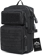 【TAILOR JAPAN】タクティカルポーチ サバゲーポーチ メンズポーチ ミリタリーポーチ 多機能ポーチ アウトドア キャンプ マルチツールポーチ 1000Dナイロン製 モール対応 (ブラック)