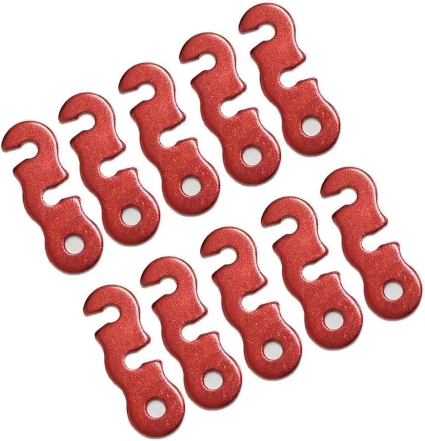 Guyline Tensioner 50 Pcs Rope Tensioners Guyline Cord Adjuster for Camping Hiking Backpacking for Rope Tension Adjustment(Red)