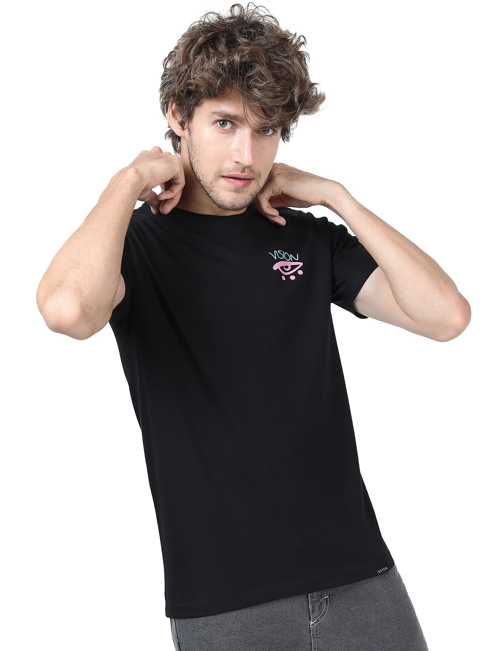 KETCHMen Slim Fit Printed Half Sleeve T-Shirt