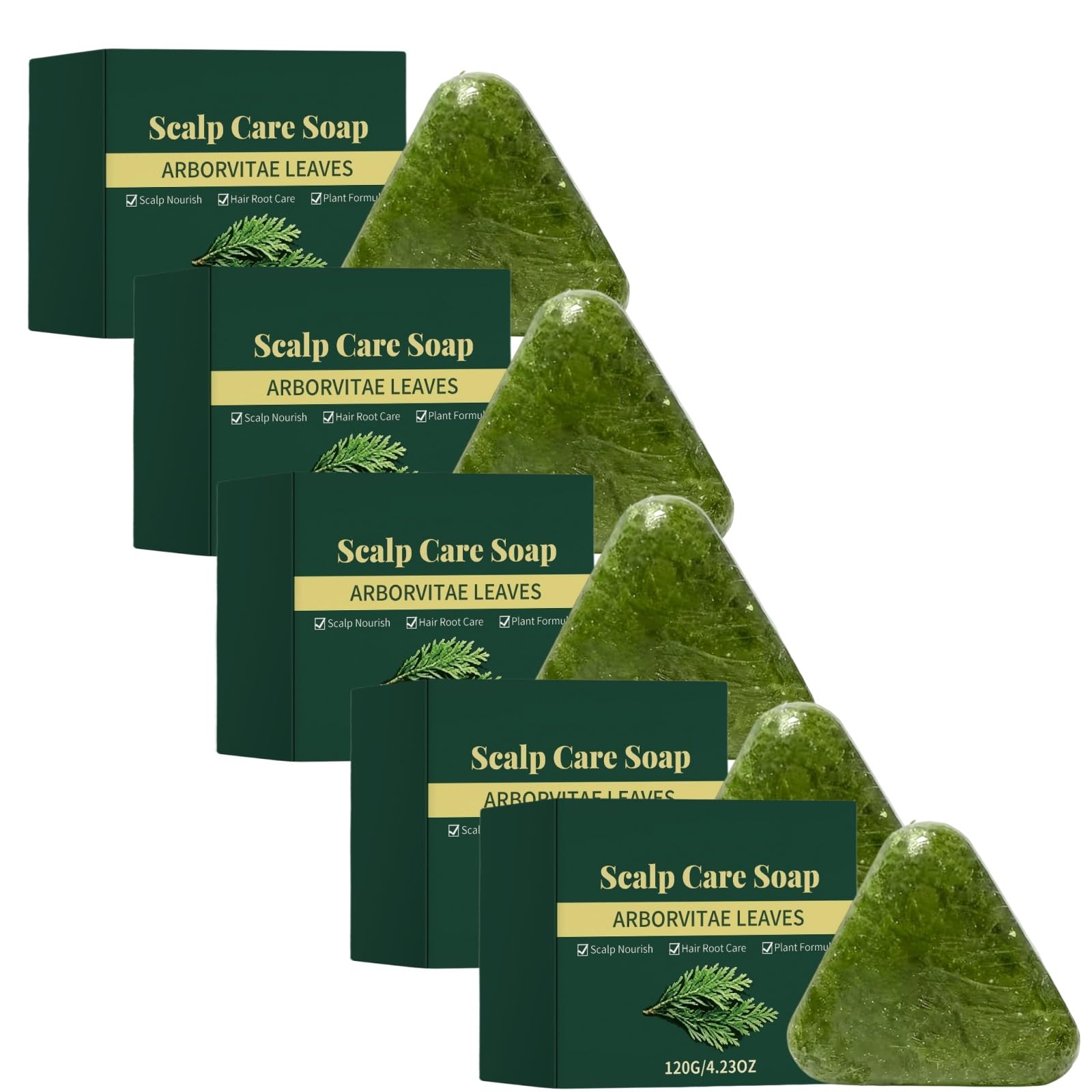 Natural Triangle Solid Shampoo, Natural Hair Loss Shampoo | Natural Plants Shampoo für Gentle Cleansing and Care, Strengthens and Smooths Hair – Für Männer und Frauen