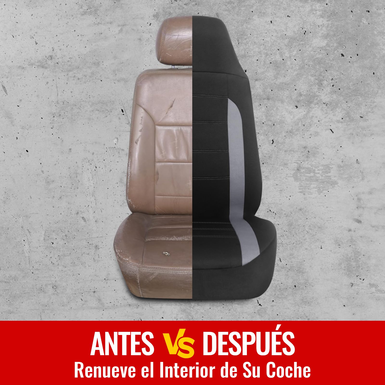 AUTOYOUTH Cubiertas de Asiento Delantero del Coche Auto Cubierta del Asiento del Cubo automotriz Ajuste Universal Cubierta de la Silla del Coche Cubierta del Asiento Asiento - Gris