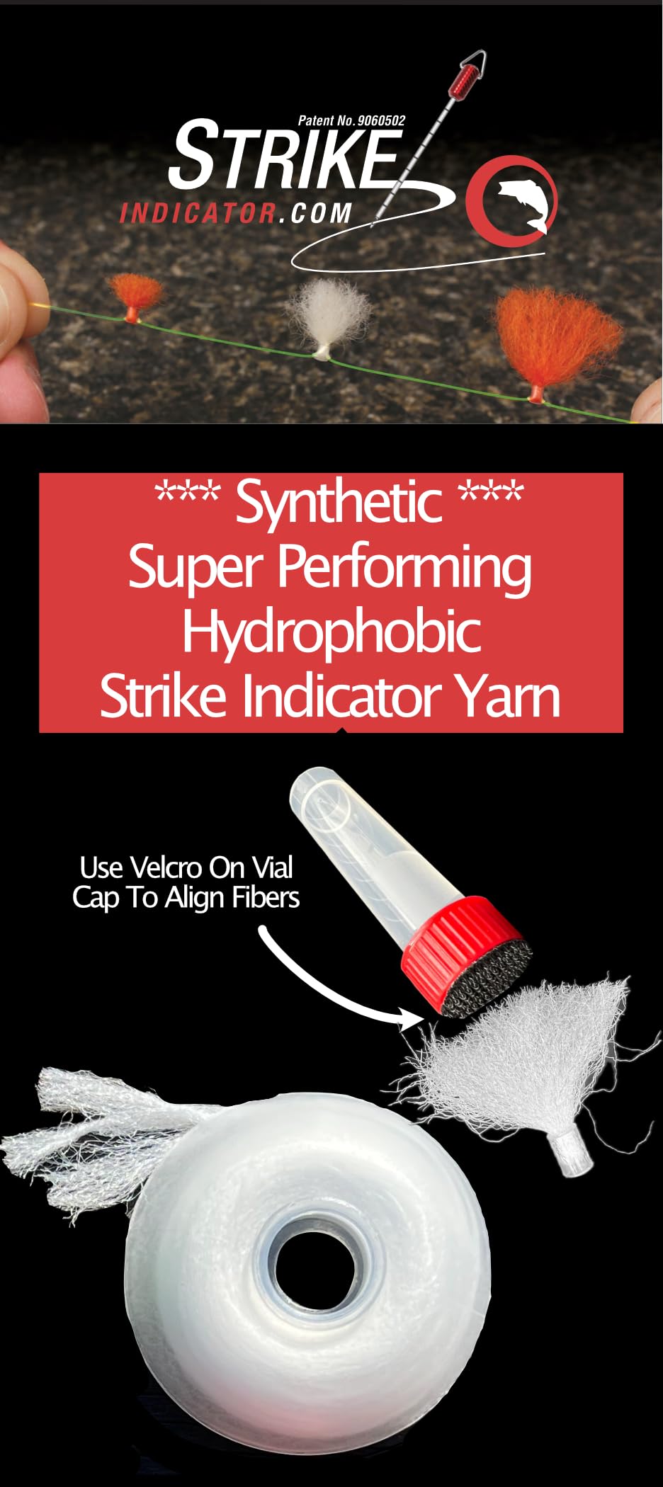 New Zealand Strike Indicator - Synthetic Yarn for Fly Fishing Strike Indicators - (Stealthy White)