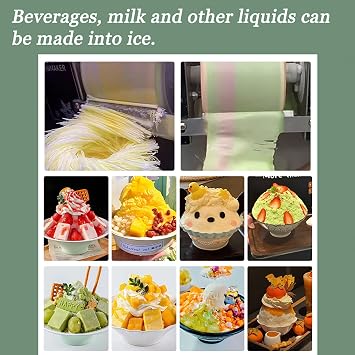 Commercial Snowflake Ice Machine,Snowflake Flake Cream Crusher Maker Shaved Adjustable Machine,Stainless Steel Ice Shaver Machine, Electric Snow Cone Maker,Ice Shaver Making Machine(70kg)