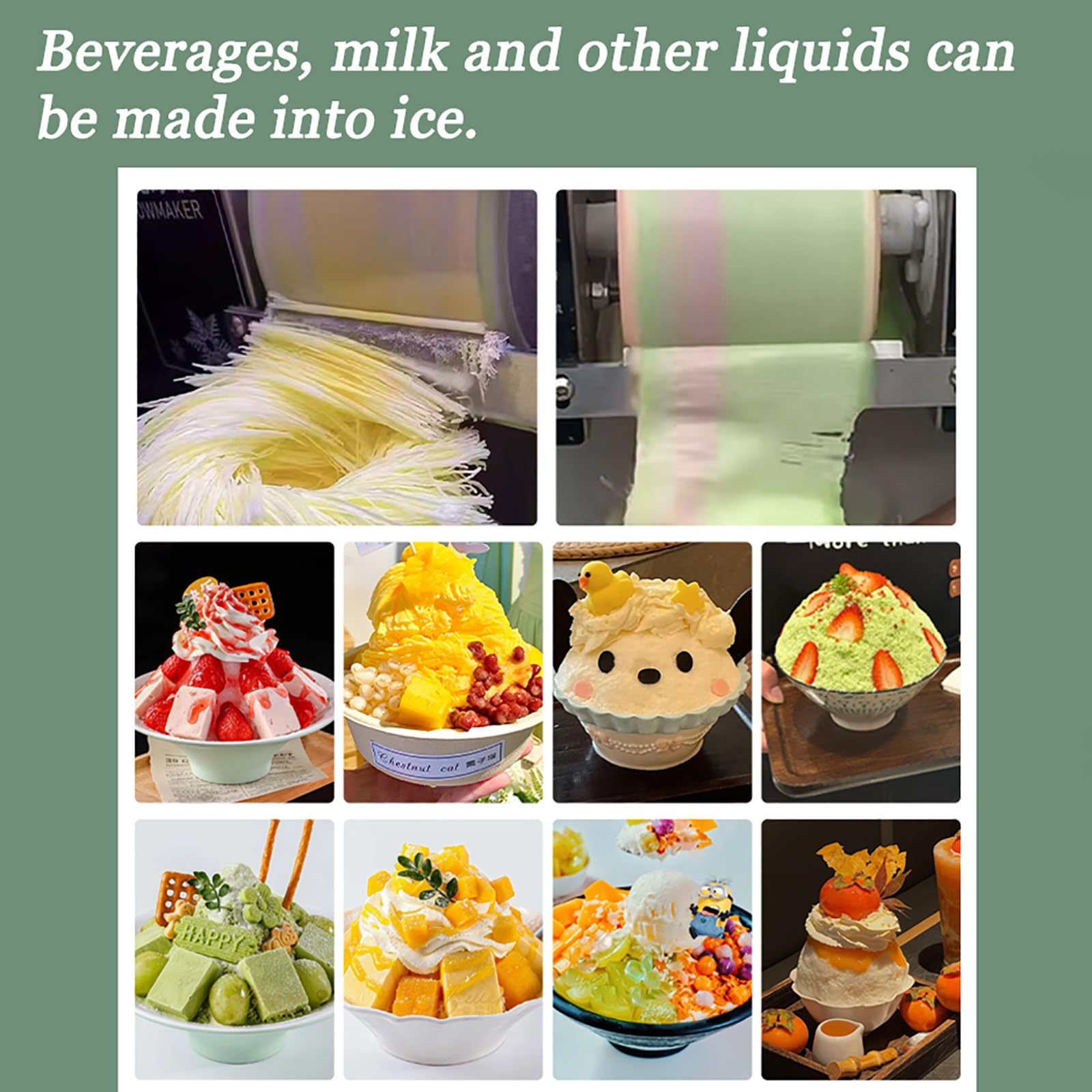 Commercial Ice Shaver Machine 350W Ice Shaver Snow Cone Machine, Ice Shaver Crusher with Stainless Steel Bucket, Electric Ice Shaver Snowball Machine for Coffee Shop Milk Tea Shop Hotel Restaurant