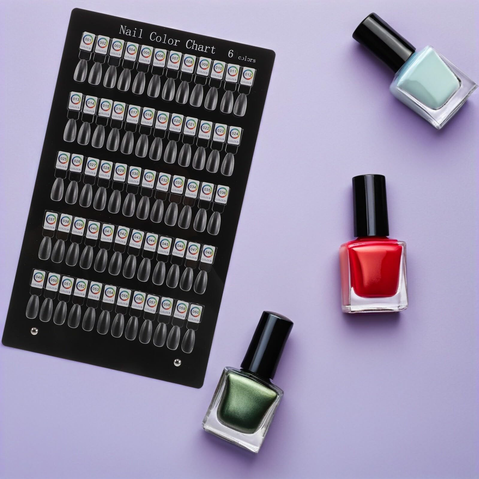 Espositore Magnetico per Colori Unghie 60 Slot in Acrilico Trasparente, Porta Nail Art Rimovibile per Manicure Professionale e Uso Domestico, Organizer per Campioni e Conservazione