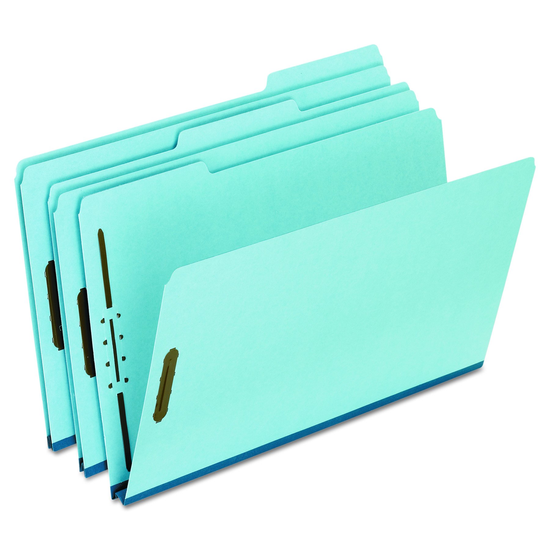 Pendaflex FP313 Pressboard Folders, 2 Fasteners, 1" Expansion, 1/3 Tab, Legal, Blue (Box of 25)